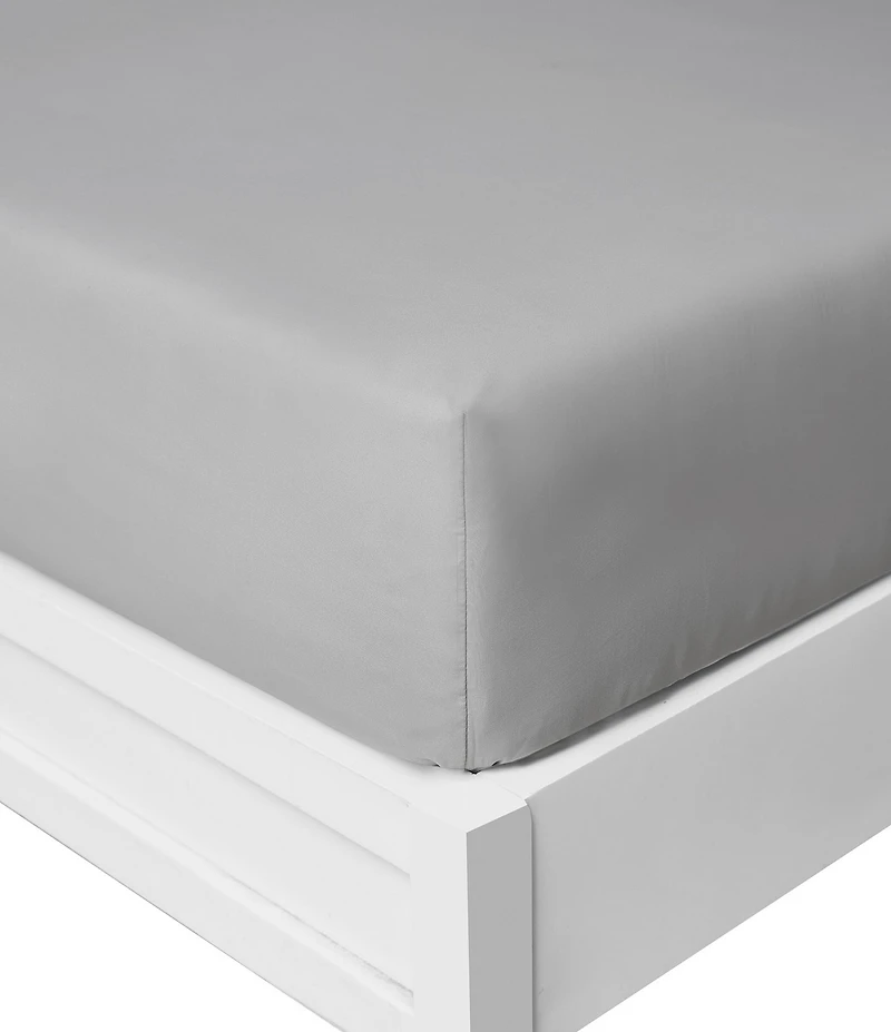 Nautica Solid Cotton Rich Blend 180-Thread Count Fitted Sheet