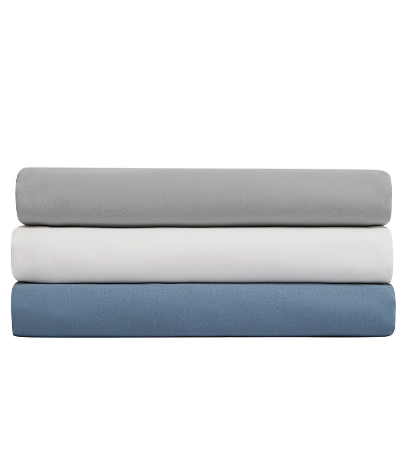 Nautica Solid Cotton Rich Blend 180-Thread Count Fitted Sheet