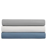 Nautica Solid Cotton Rich Blend 180-Thread Count Fitted Sheet