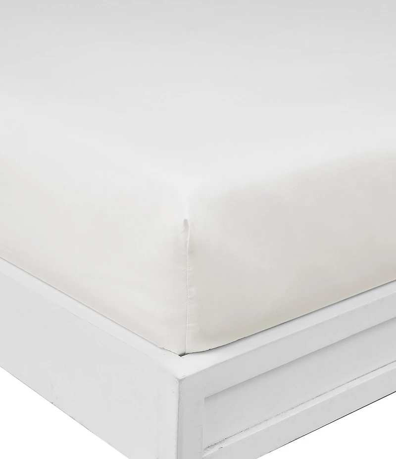 Nautica Solid Cotton Rich Blend 180-Thread Count Fitted Sheet