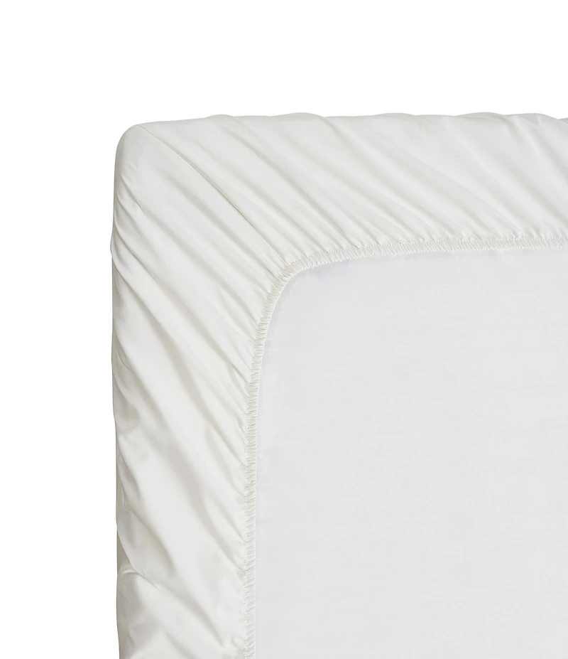 Nautica Solid Cotton Rich Blend 180-Thread Count Fitted Sheet