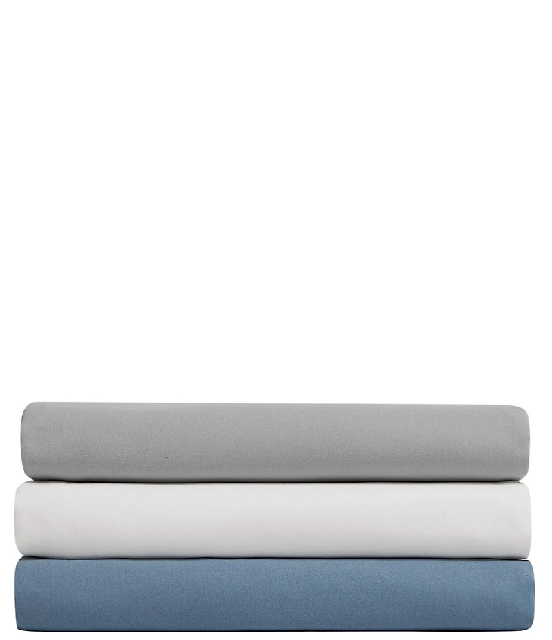 Nautica Solid Cotton Rich Blend 180-Thread Count Fitted Sheet