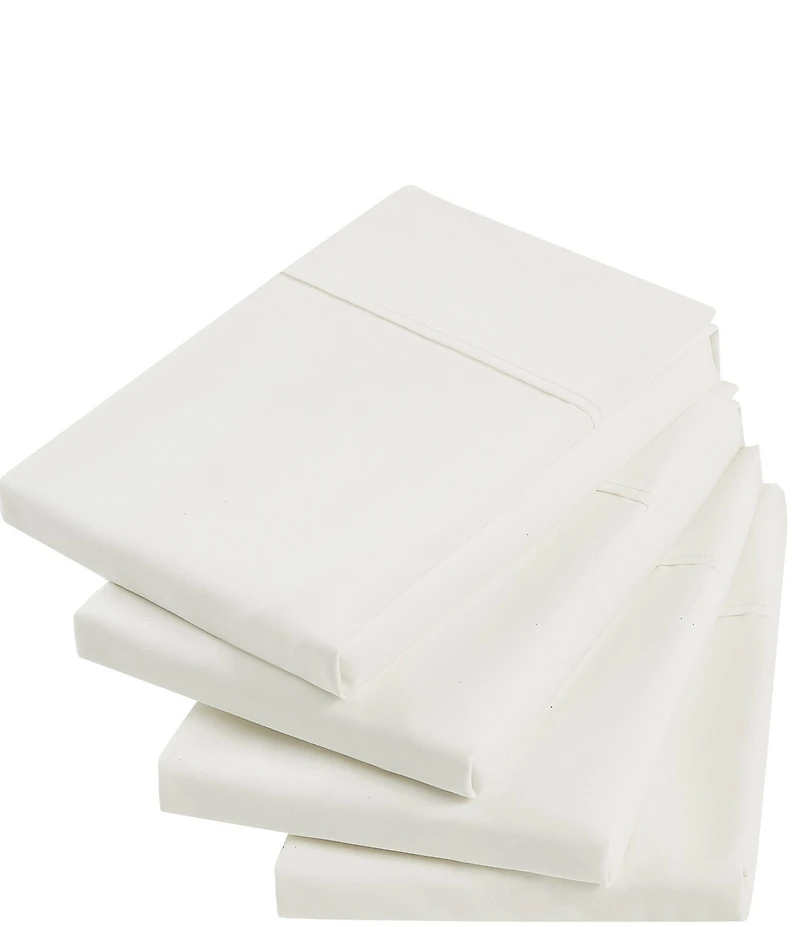 Nautica Solid Cotton Rich Blend 180-Thread Count Fitted Sheet