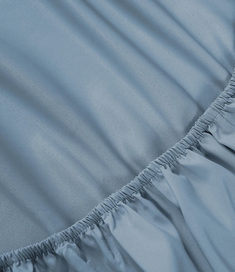 Nautica Solid Cotton Rich Blend 180-Thread Count Fitted Sheet