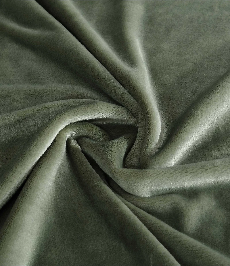 Nautica Solid Ultra Soft Plush Fleece Bed Blanket