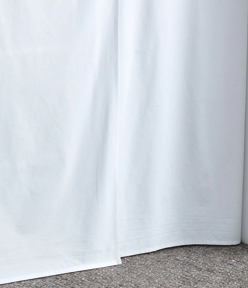 Nautica Twin XL Drop Solid Lofted Dorm Cotton White Bedskirt Panels