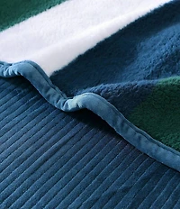 Nautica Wilton Sherpa Ultra Soft Sherpa Throw Blanket