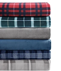 Nautica Winter Tattersall Red Ultra Soft Plush Fleece Blanket