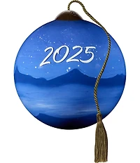 Ne' Qwa Art 2025 A Blessed Arrival Hand Painted Blown Glass Ornament