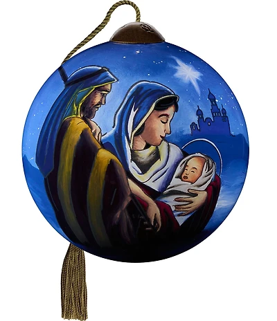 Ne' Qwa Art 2025 A Blessed Arrival Hand Painted Blown Glass Ornament