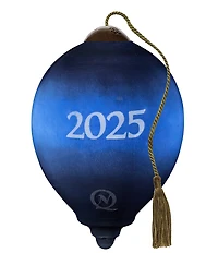 Ne' Qwa Art 2025 African American Santa with Gifts Hand Painted Blown Glass Ornament