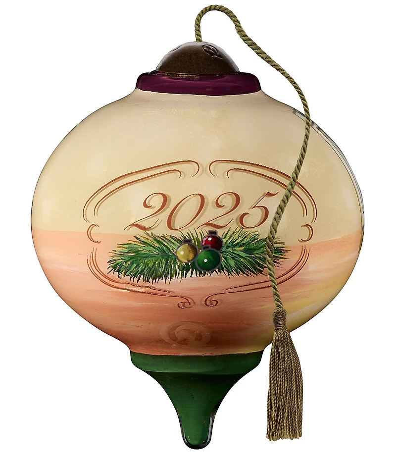 Ne' Qwa Art 2025 Cozy Christmas Companions Hand Painted Blown Glass Ornament