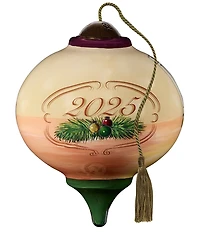 Ne' Qwa Art 2025 Cozy Christmas Companions Hand Painted Blown Glass Ornament