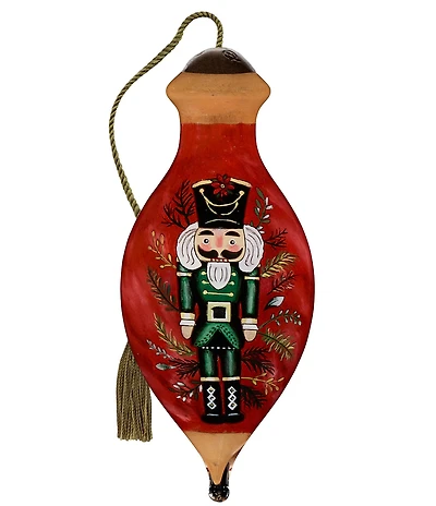 Ne' Qwa Art 2025 Nutcracker Hand Painted Blown Glass Ornament