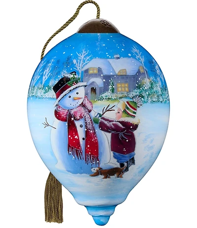 Ne' Qwa Art 2025 You Warm My Heart Hand Painted Blown Glass Ornament