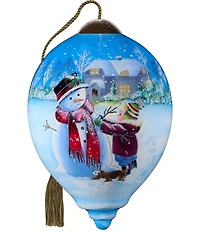 Ne' Qwa Art 2025 You Warm My Heart Hand Painted Blown Glass Ornament