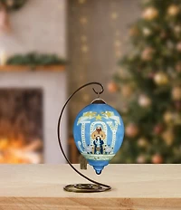 Ne' Qwa Art Joy Nativity Hand Painted Blown Glass Ornament