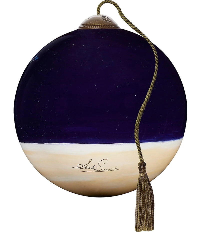 Ne' Qwa Art Nativity With Animals Hand Painted Blown Glass Ornament