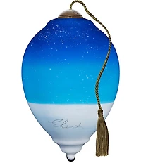 Ne' Qwa Art Three Snowmen with Puppy Hand Painted Blown Glass Ornament
