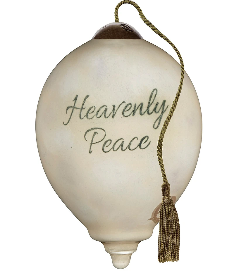 Ne' Qwa Art Young Angel With Dove Hand Painted Blown Glass Ornament
