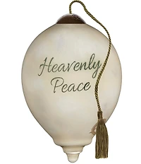 Ne' Qwa Art Young Angel With Dove Hand Painted Blown Glass Ornament