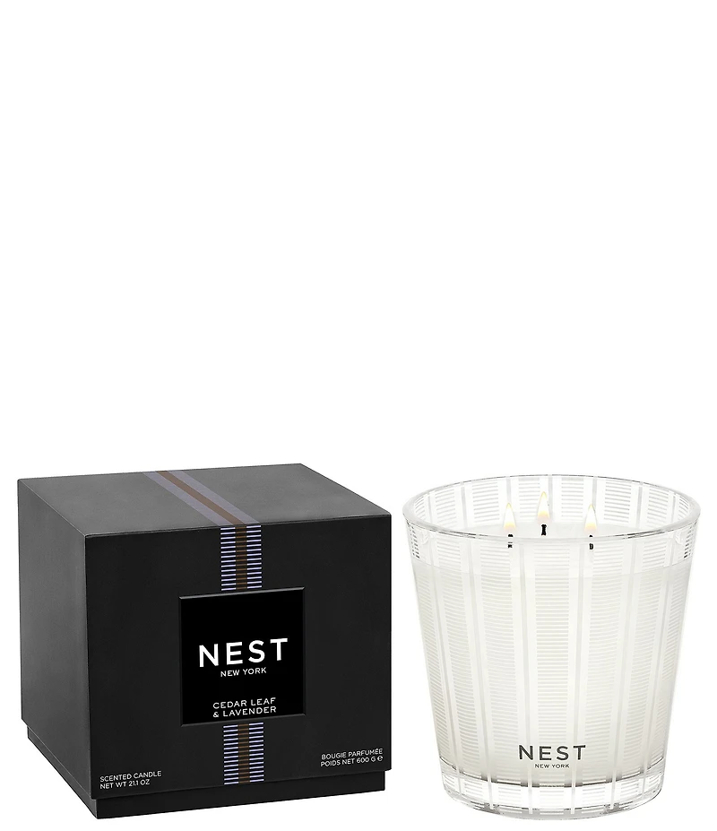 NEST New York Cedar Leaf & Lavender 3-Wick Candle