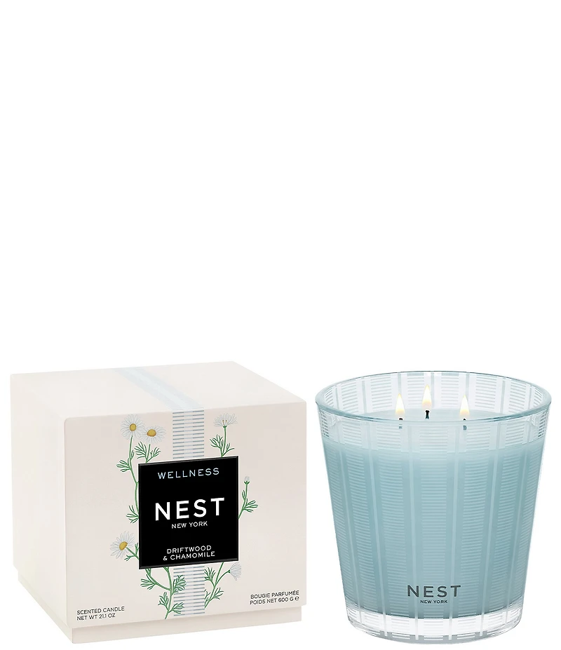 NEST New York Driftwood & Chamomile 3-Wick Candle, 21.1 oz.