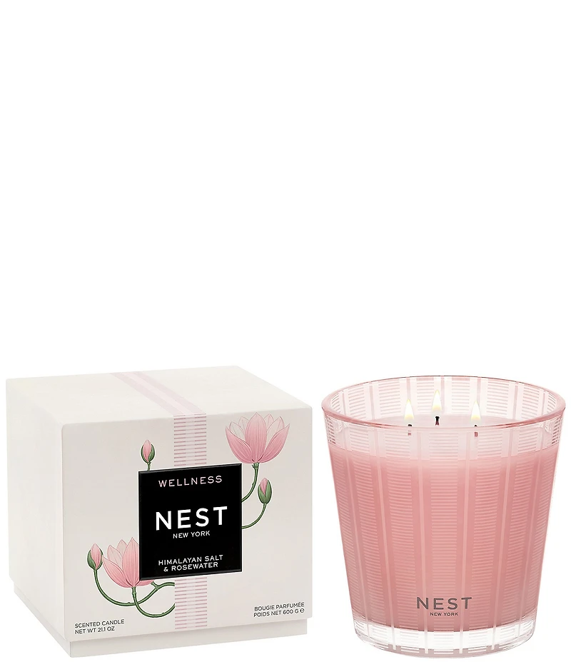 NEST New York Himalayan Salt & Rosewater 3-Wick Candle