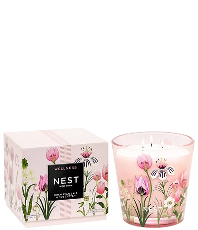 NEST New York Himalayan Salt & Rosewater 3-Wick Candle, 21.2 oz.
