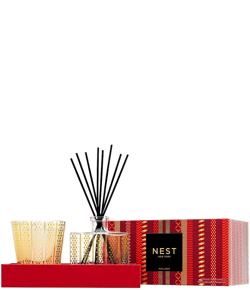 NEST New York Holiday Candle & Diffuser Set