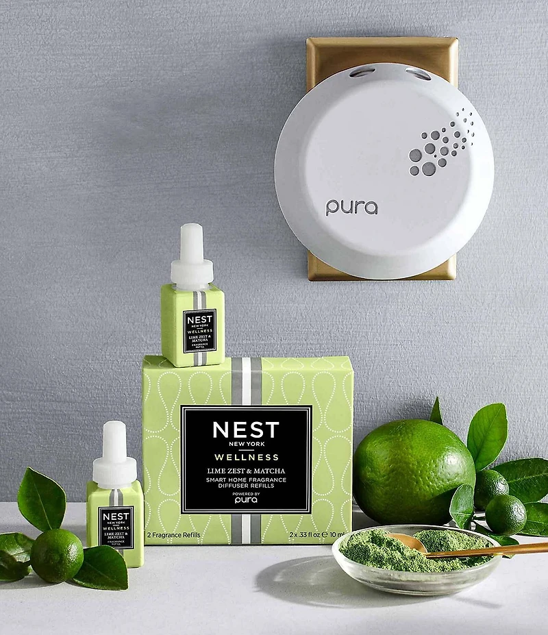 NEST New York x Pura Lime Zest & Matcha Duo Smart Home Fragrance Diffuser Refill