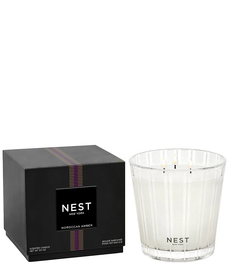 NEST New York Moroccan Amber 3-Wick Candle, 21.1 oz.
