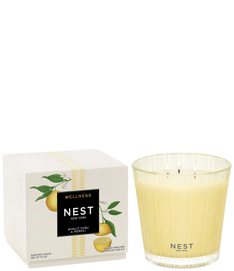 NEST New York Sunlit Yuzu & Neroli 3-Wick Candle