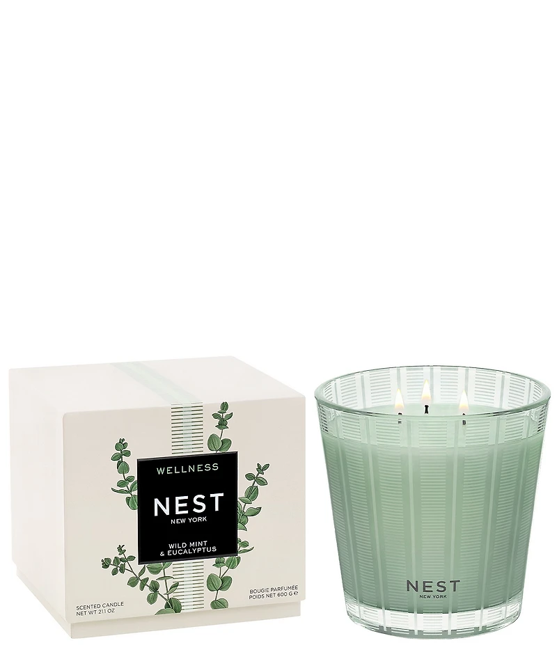 NEST New York Wild Mint & Eucalyptus 3-Wick Candle, 21.1 oz.