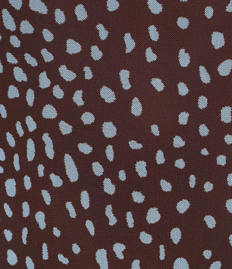 Never Fully Dressed Aria Chocolate Deer Print Round Neck Long Sleeve Mesh Maxi Dress