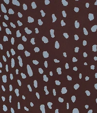 Never Fully Dressed Aria Chocolate Deer Print Round Neck Long Sleeve Mesh Maxi Dress