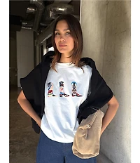 Never Fully Dressed Cowboy Boot Graphic Print Crew Neck Short Sleeve Tee Shirt