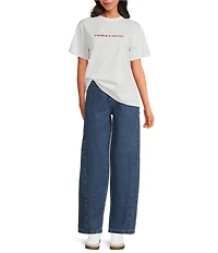 Never Fully Dressed Crew Neck Short Sleeve Rodeo Print Tee