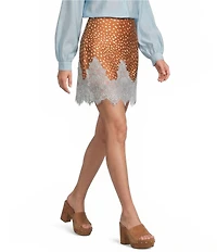 Never Fully Dressed Deer Print Maeva Printed Slip Mini Skirt