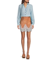 Never Fully Dressed Deer Print Maeva Printed Slip Mini Skirt