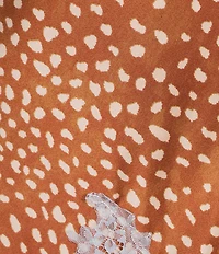 Never Fully Dressed Deer Print Maeva Printed Slip Mini Skirt