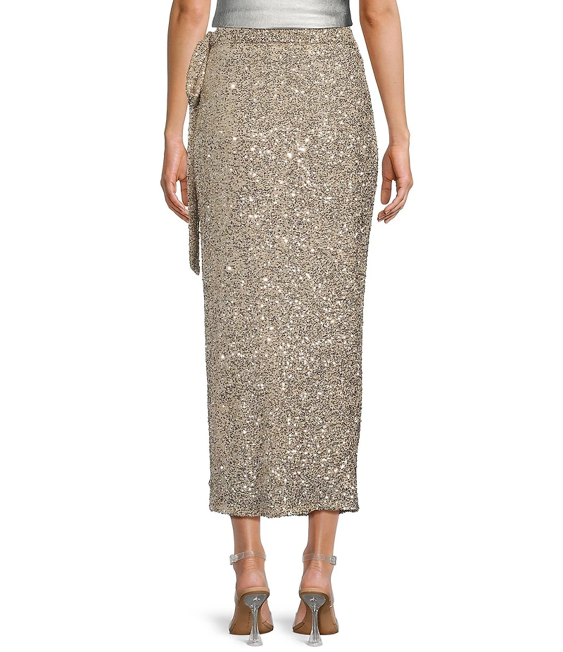 Never Fully Dressed Jaspre Wrap Sequin Skirt