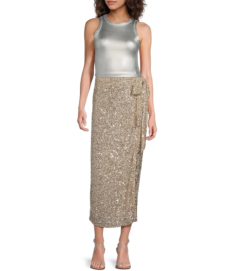 Never Fully Dressed Jaspre Wrap Sequin Skirt