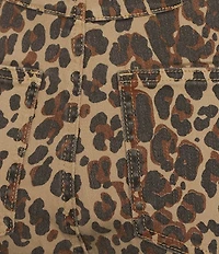Never Fully Dressed Leopard Print Denim Barrel Jeans