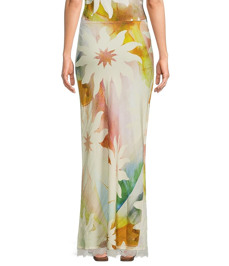 Never Fully Dressed Mabel Abstract Soleil Lace Trim Coordinating Maxi Skirt