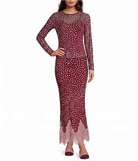 Never Fully Dressed Maeva Deer Printed Lace Hem Slip Midi Coordinating Skirt