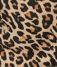 Never Fully Dressed Maeva Leopard Printed Lace Hem Mini Skirt