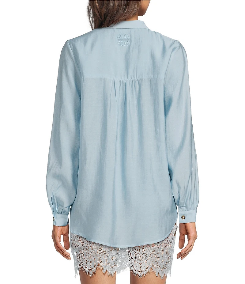 Never Fully Dressed Miley Collared Long Sleeve Button-Front Shirt