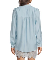 Never Fully Dressed Miley Collared Long Sleeve Button-Front Shirt