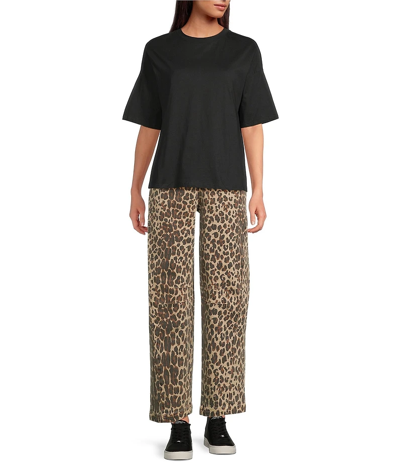 Never Fully Dressed Oversized Crew Neck Short Sleeve Knit Bow Back Shirt